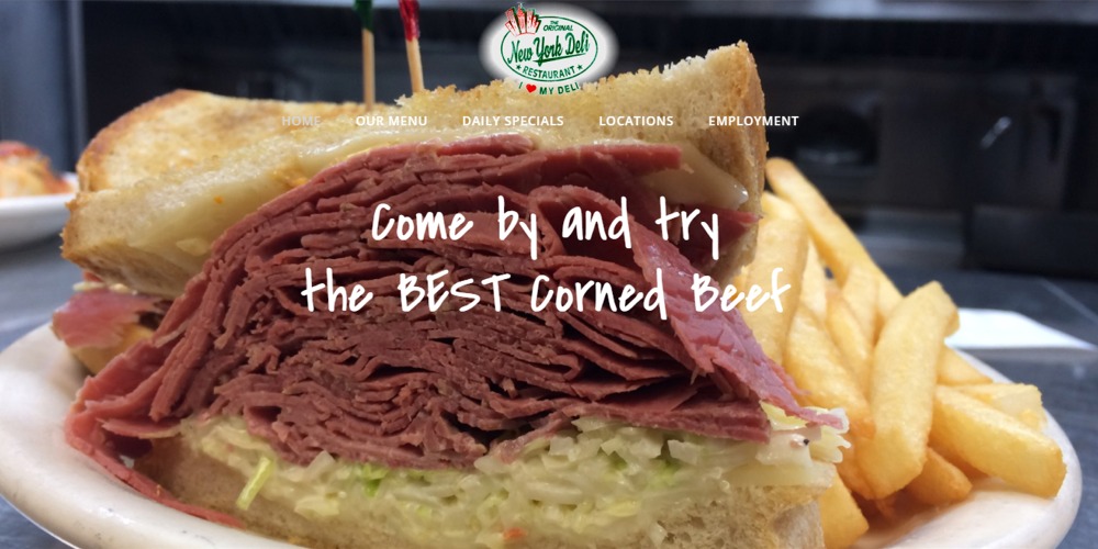 Original New York Deli Restaurant - Michigan SEO - Clinton Township Website Design - DMG Computer